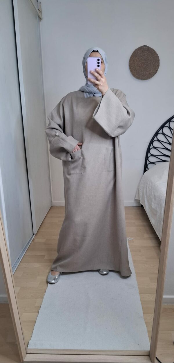 Abaya LINA taupe – Image 4